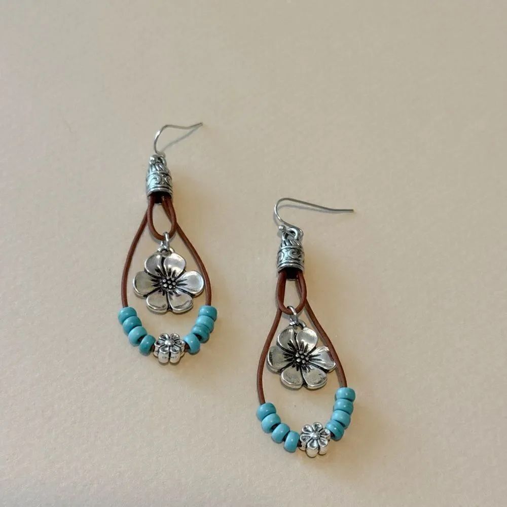 Boho flower earrings A859